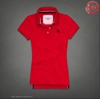 dames abercrombie fitch korte polo tees logo rood Winkel Almere xmoqz162